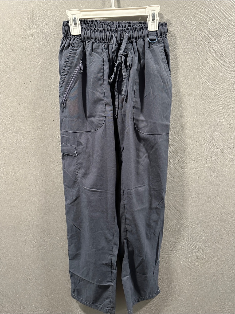 Women's Straight Leg Drawstring Scrub Pants - Slate Gray